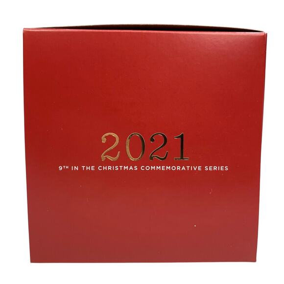 Hallmark Keepsake CHRISTMAS COMMEMORATIVE Glass Ball 2021‎ Blue NIB - Picture 5 of 7